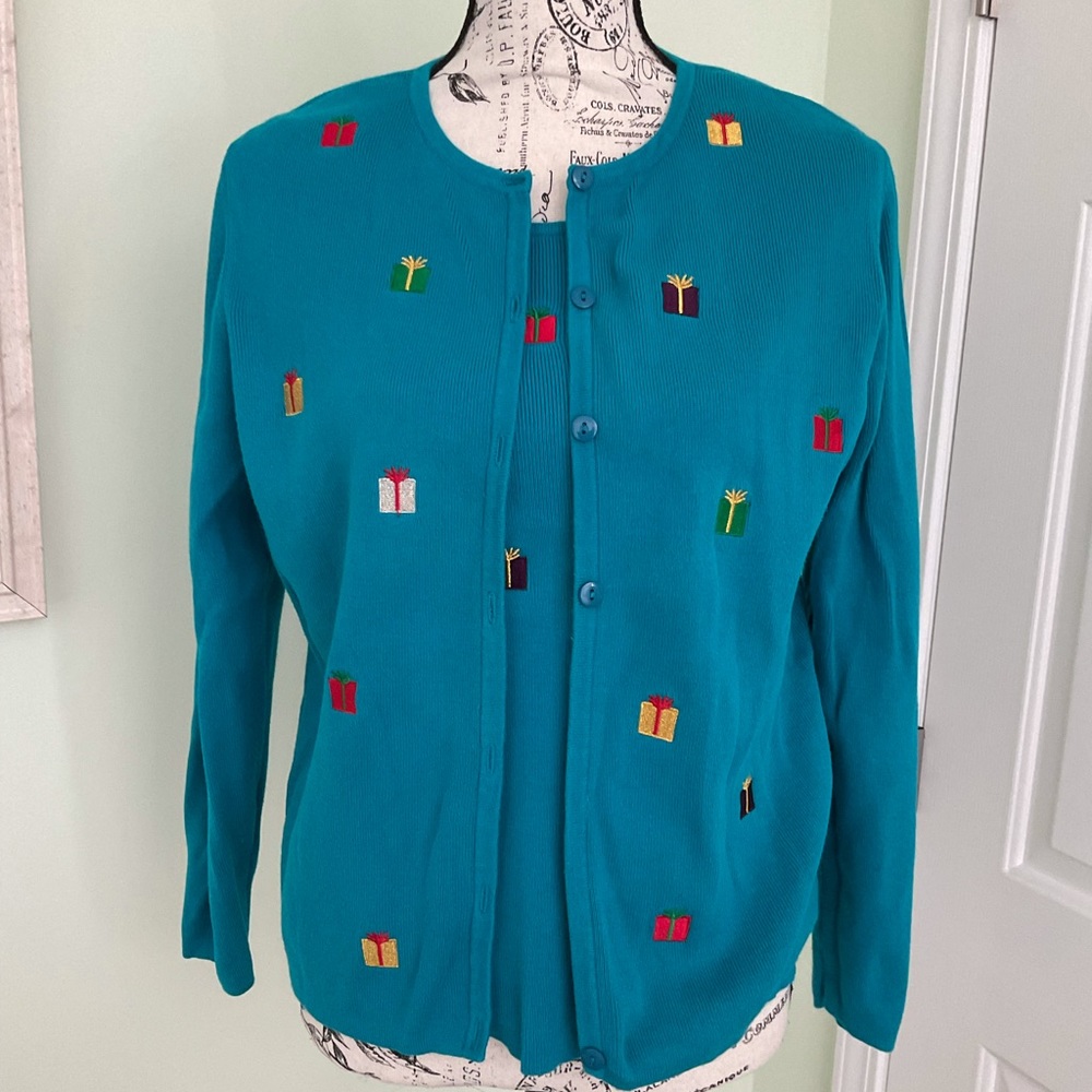 Studio Joy two piece Christmas sweater